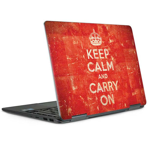 Keep Calm and Carry On Distressed Notebook 9 Pro 13in (2017) Skin